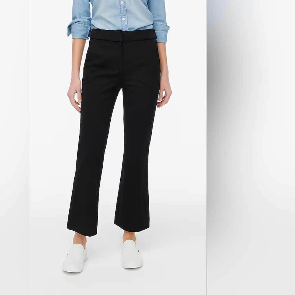 J. Crew Factory Kelsey Flare Pant Women's Size 6 Petite Black